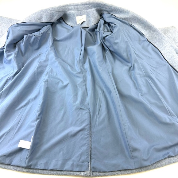 Loft blue light coat Womens Large Petite one button lined Tailored cloth coat - Picture 12 of 14